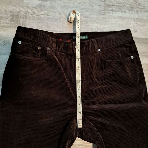 Lauren Jeans Ralph Lauren Corduroy Straight Pants Womens 12 Brown Y2K 31" Inseam - Picture 7 of 13